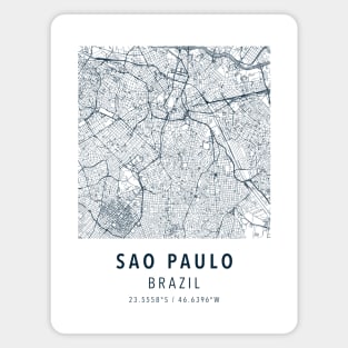 sao paulo simple map Magnet